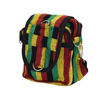 Striped Cotton Shoulder Bag