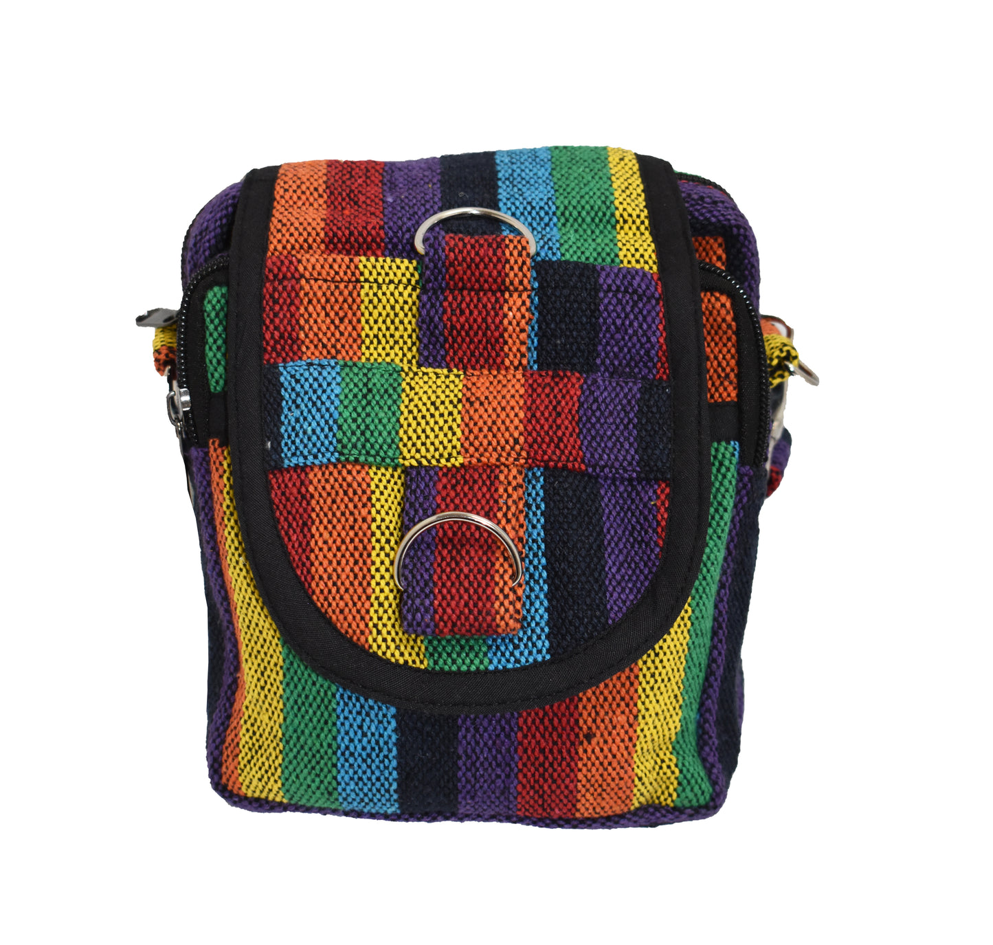 Striped Cotton Shoulder Bag