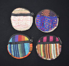 Woven Cotton Round Coin Purse
