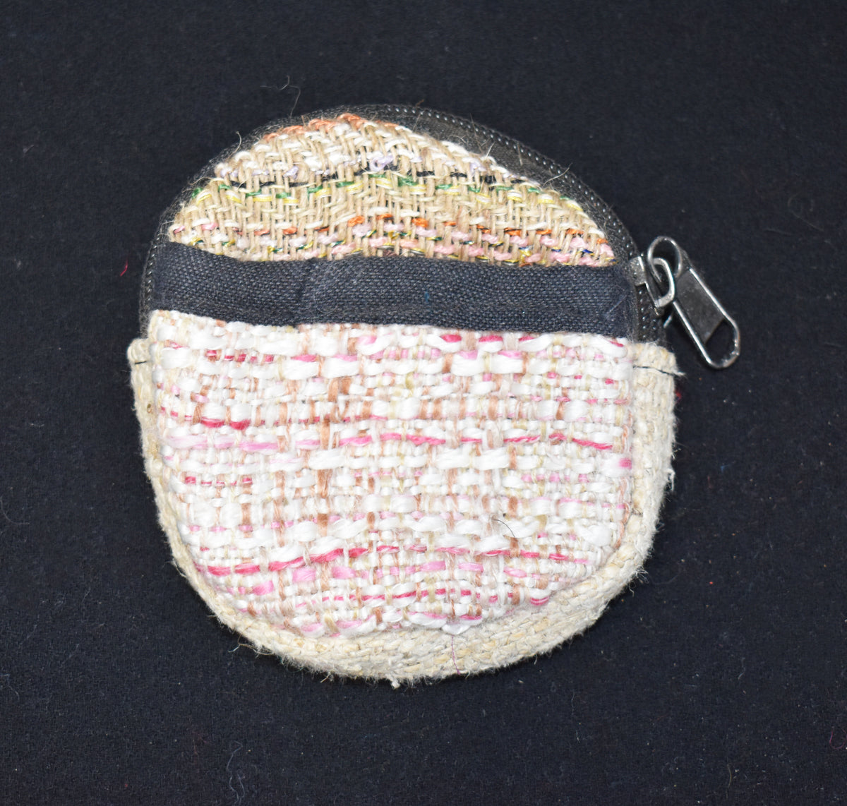Woven Cotton Round Coin Purse