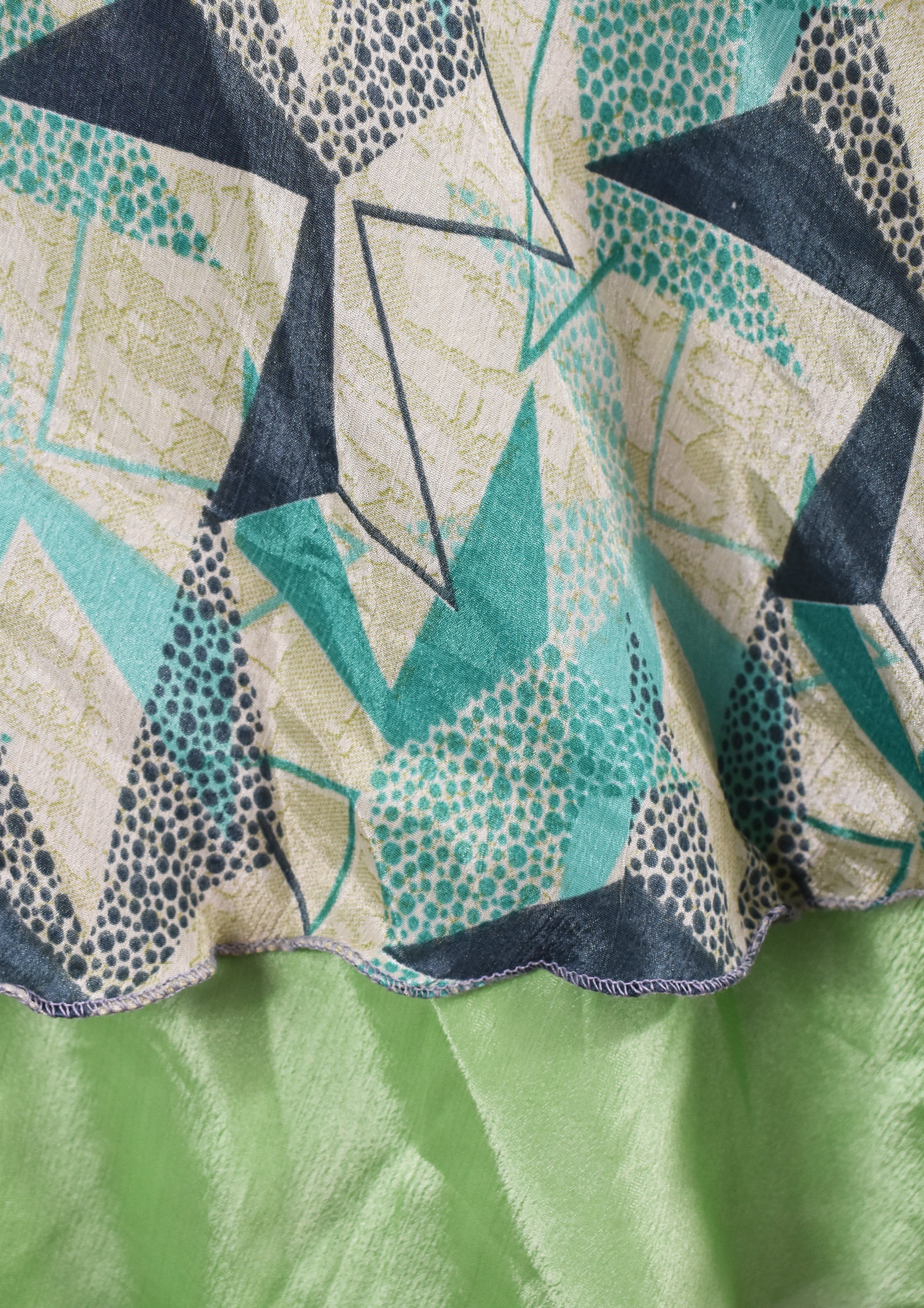 Knee Length Sari Silk Wrap Skirt 58"