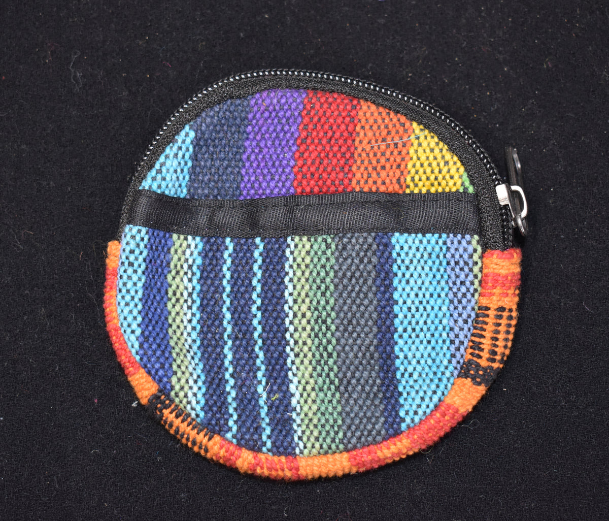 Woven Cotton Round Coin Purse