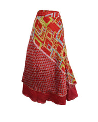 Sari Silk Wrap Skirt 2XL 72"