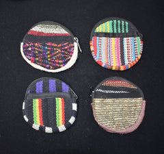 Woven Cotton Round Coin Purse