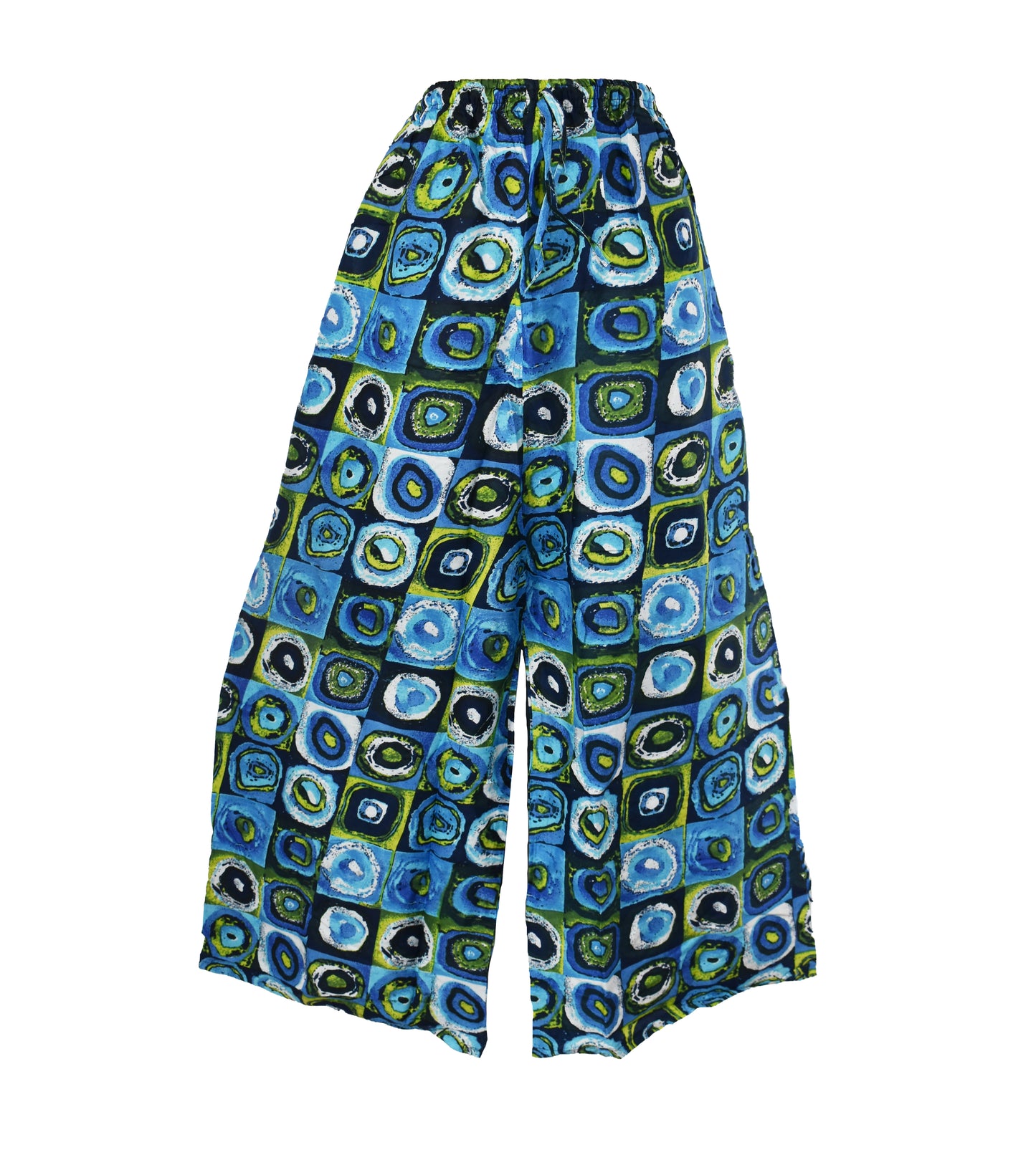 Circle Print Rayon Trousers