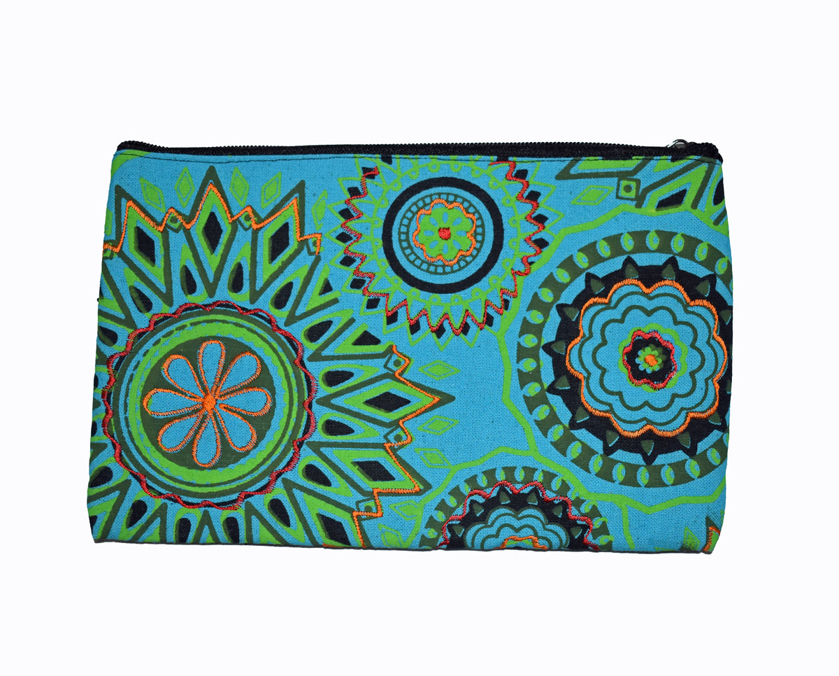 Large Printed Cotton Purse Pencil Case