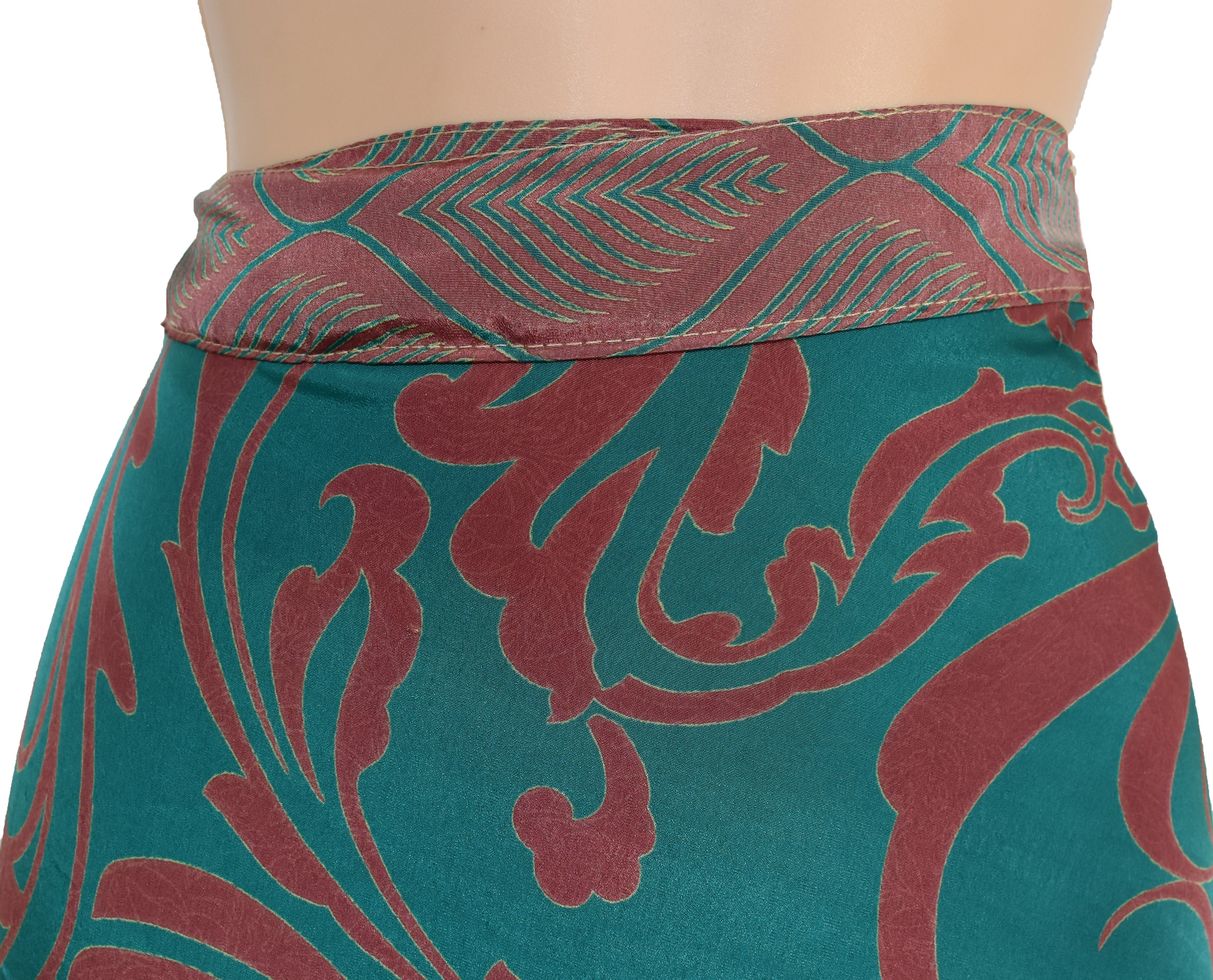 Sari Silk Wrap Skirt 2XL 72"