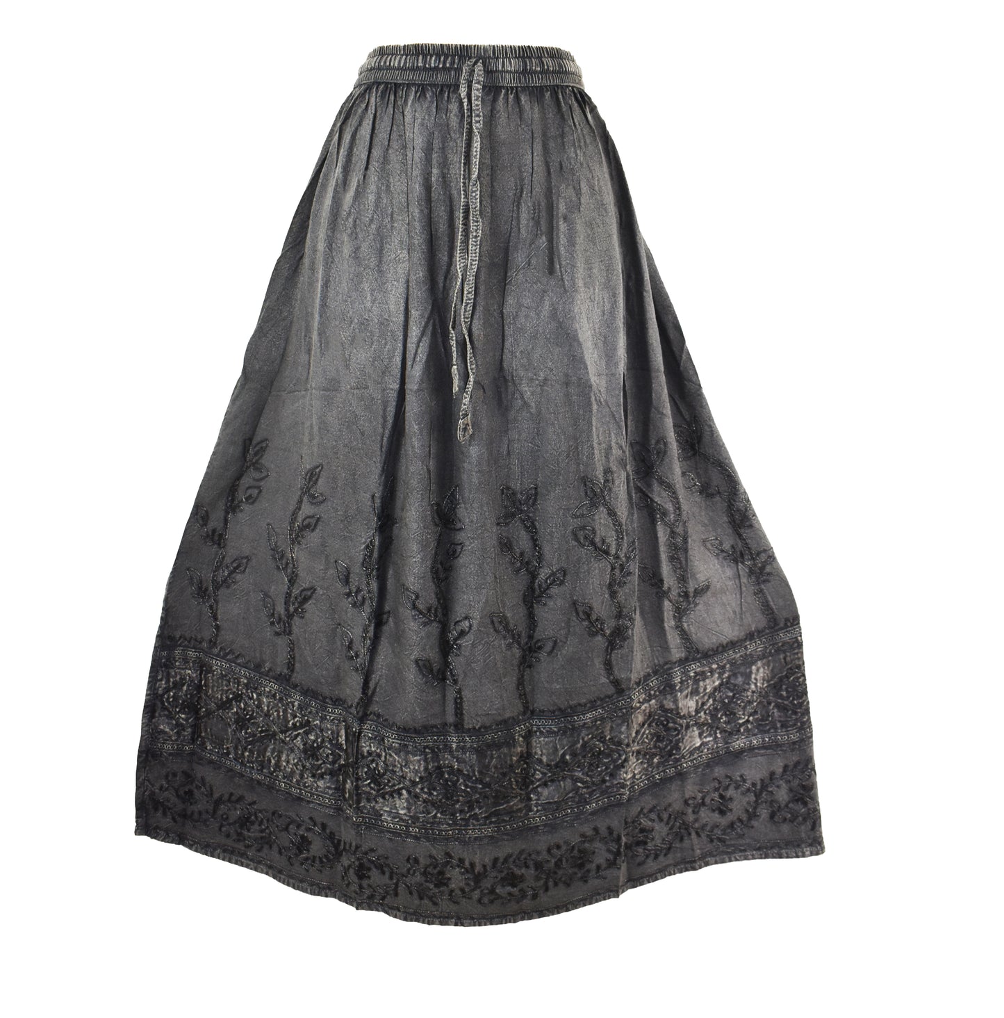 Embroidered Viscose Skirt