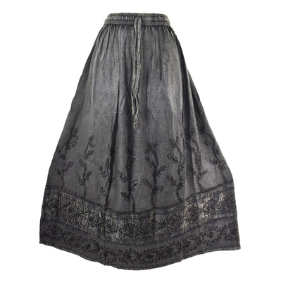 Embroidered Viscose Skirt