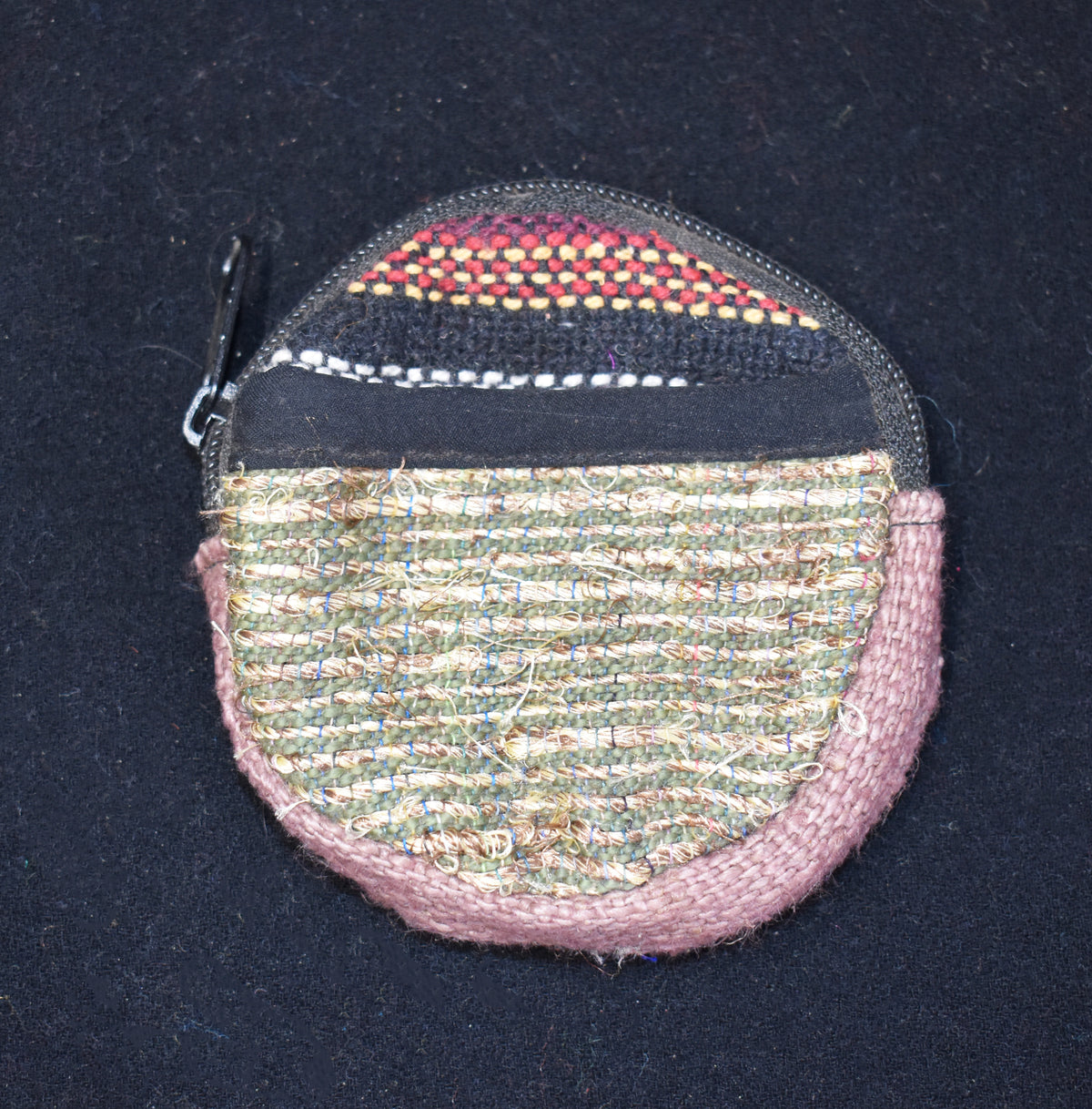 Woven Cotton Round Coin Purse