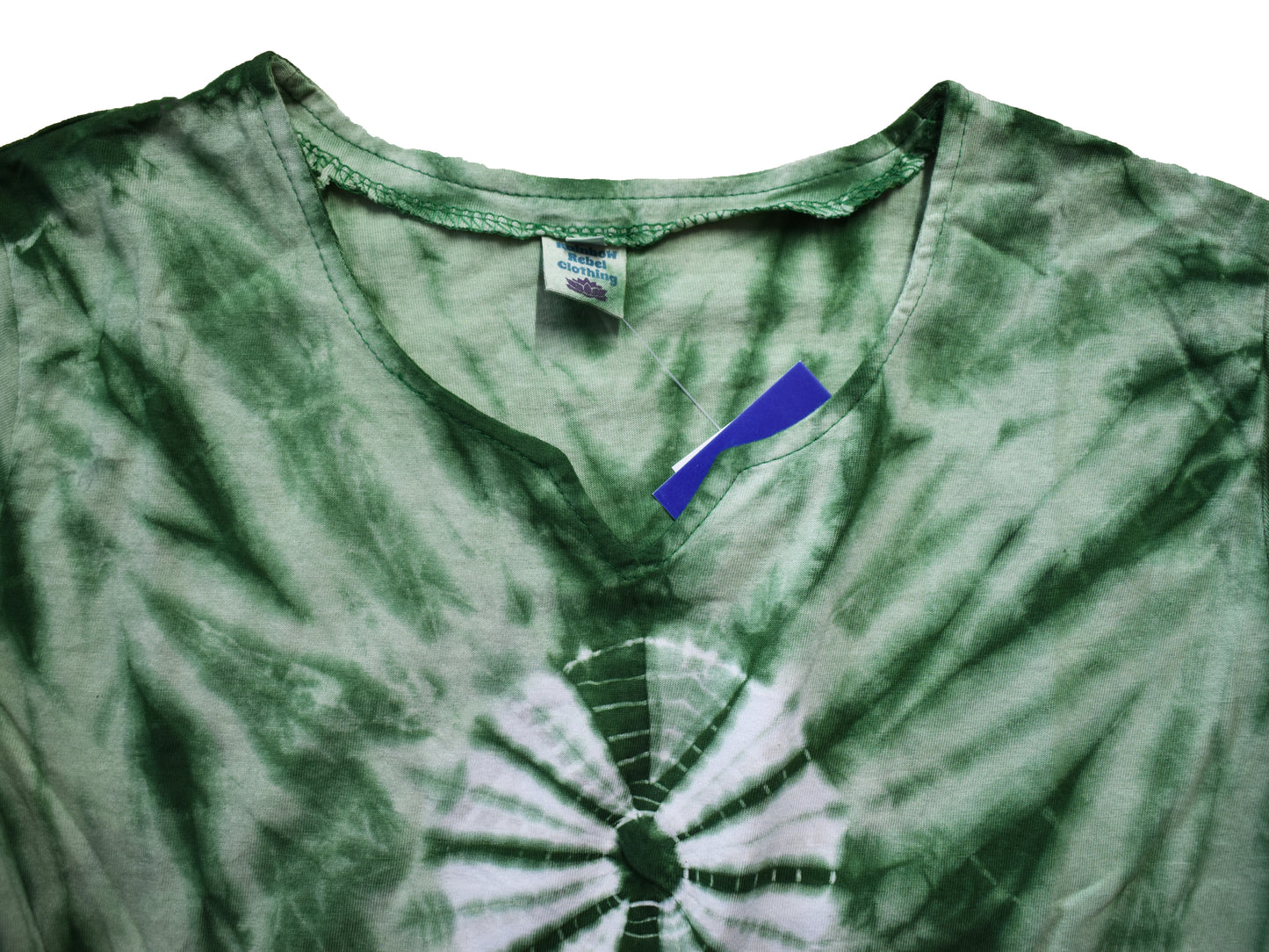 Tie Dye Cotton V Neck Top