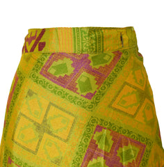 Long Sari Silk Wrap Skirt XL 64"