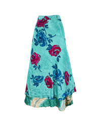 Long Sari Silk Wrap Skirt XL 64"