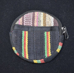 Woven Cotton Round Coin Purse