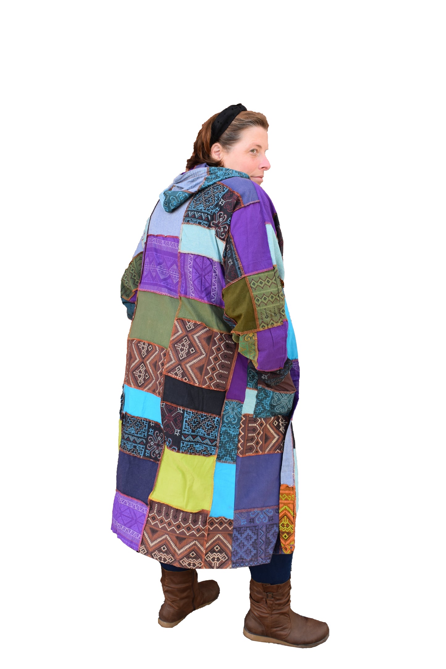 Oversized Patchwork Cotton Day Jacket