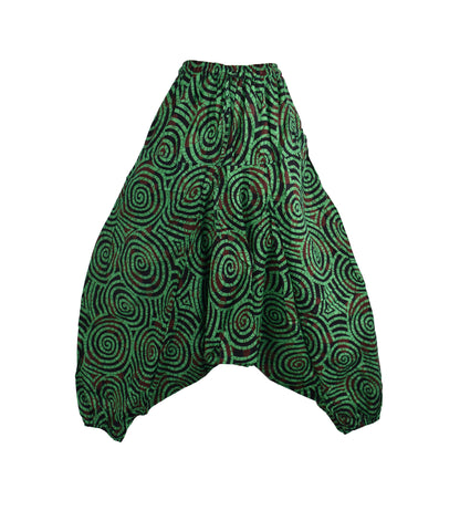 Jalebi Print Cotton Afghani Harem Trousers