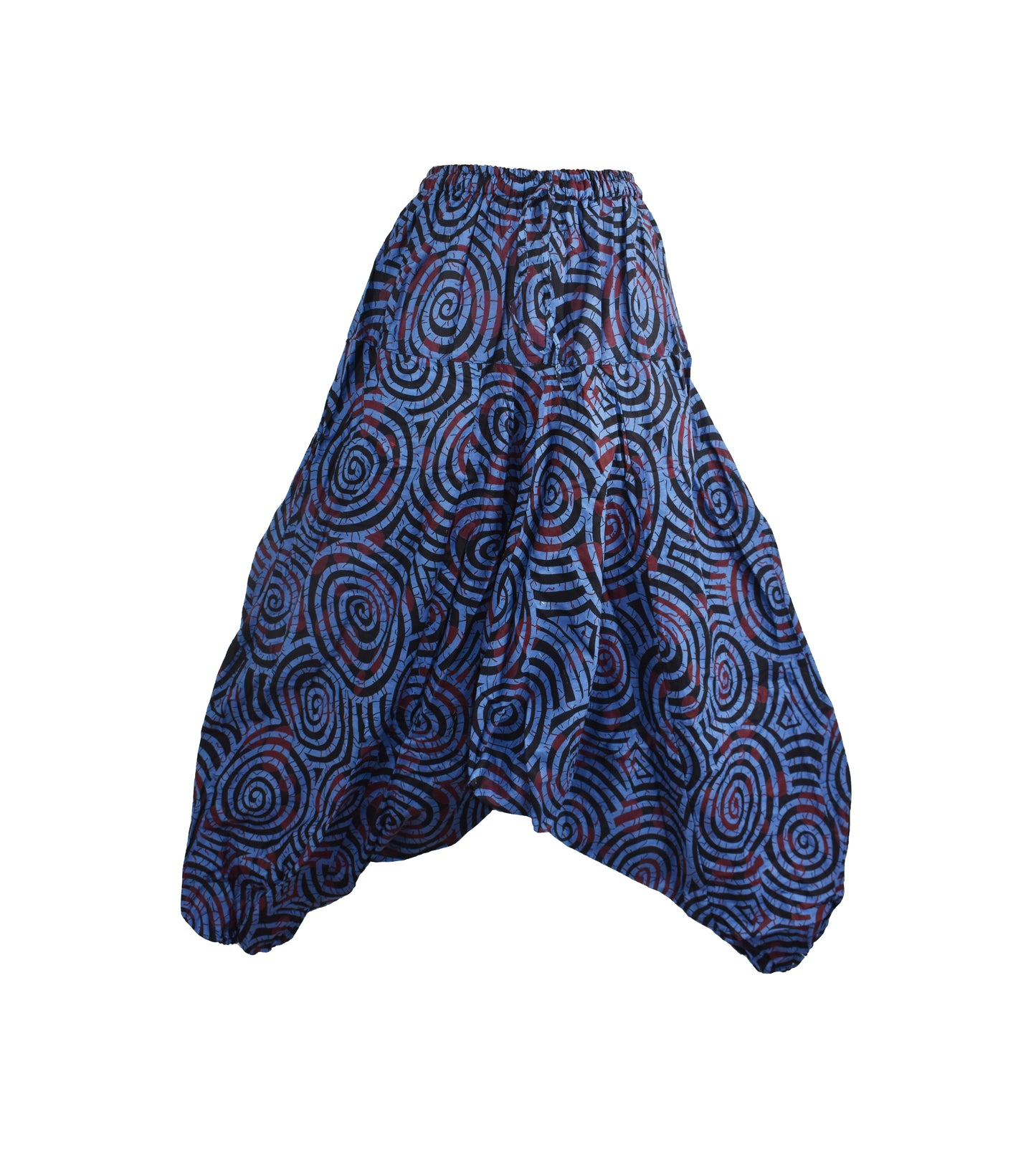 Jalebi Print Cotton Afghani Harem Trousers