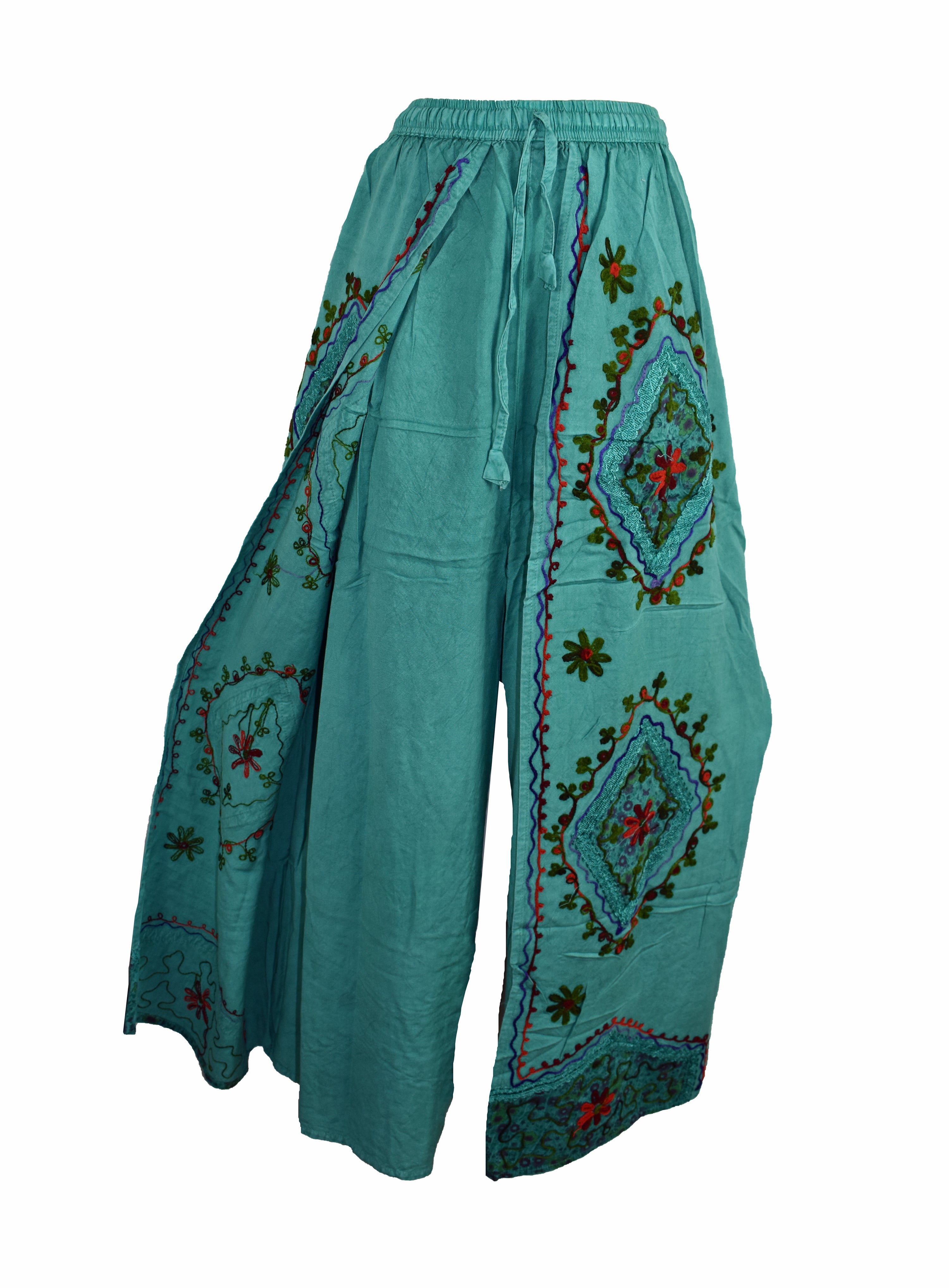 Embroidered Fisherman Style Trousers