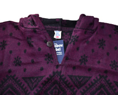 Elephant Pattern Acrylic Fleece Poncho