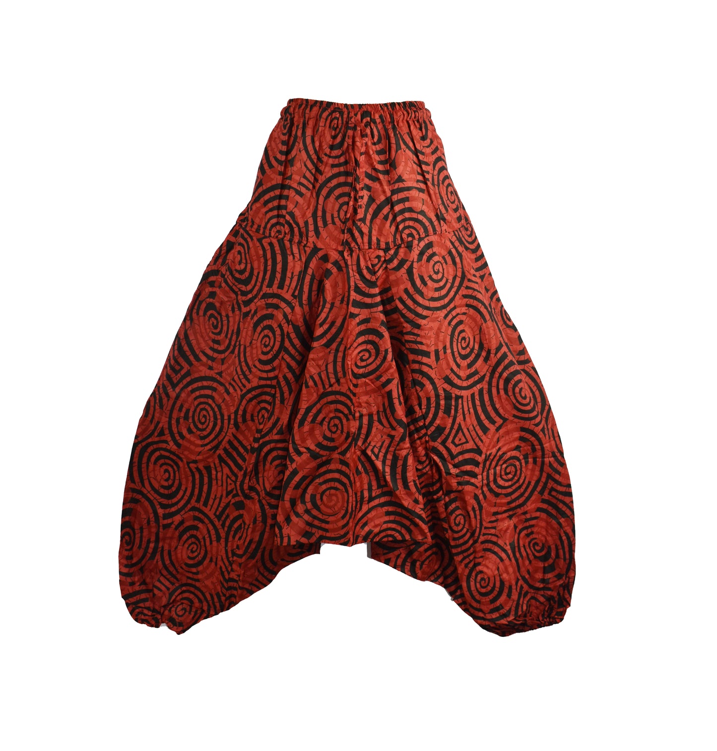 Jalebi Print Cotton Afghani Harem Trousers