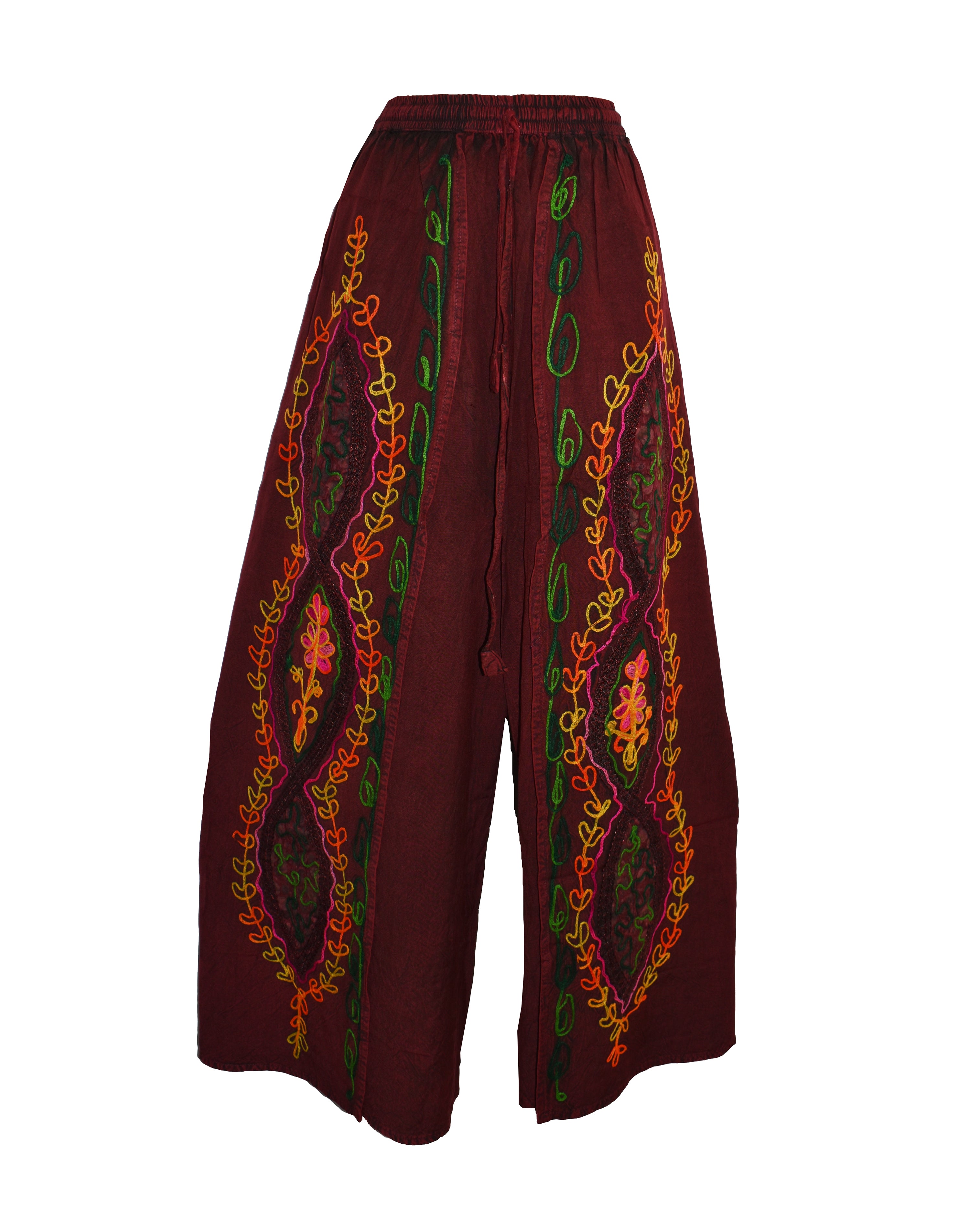 Embroidered Fisherman Style Trousers