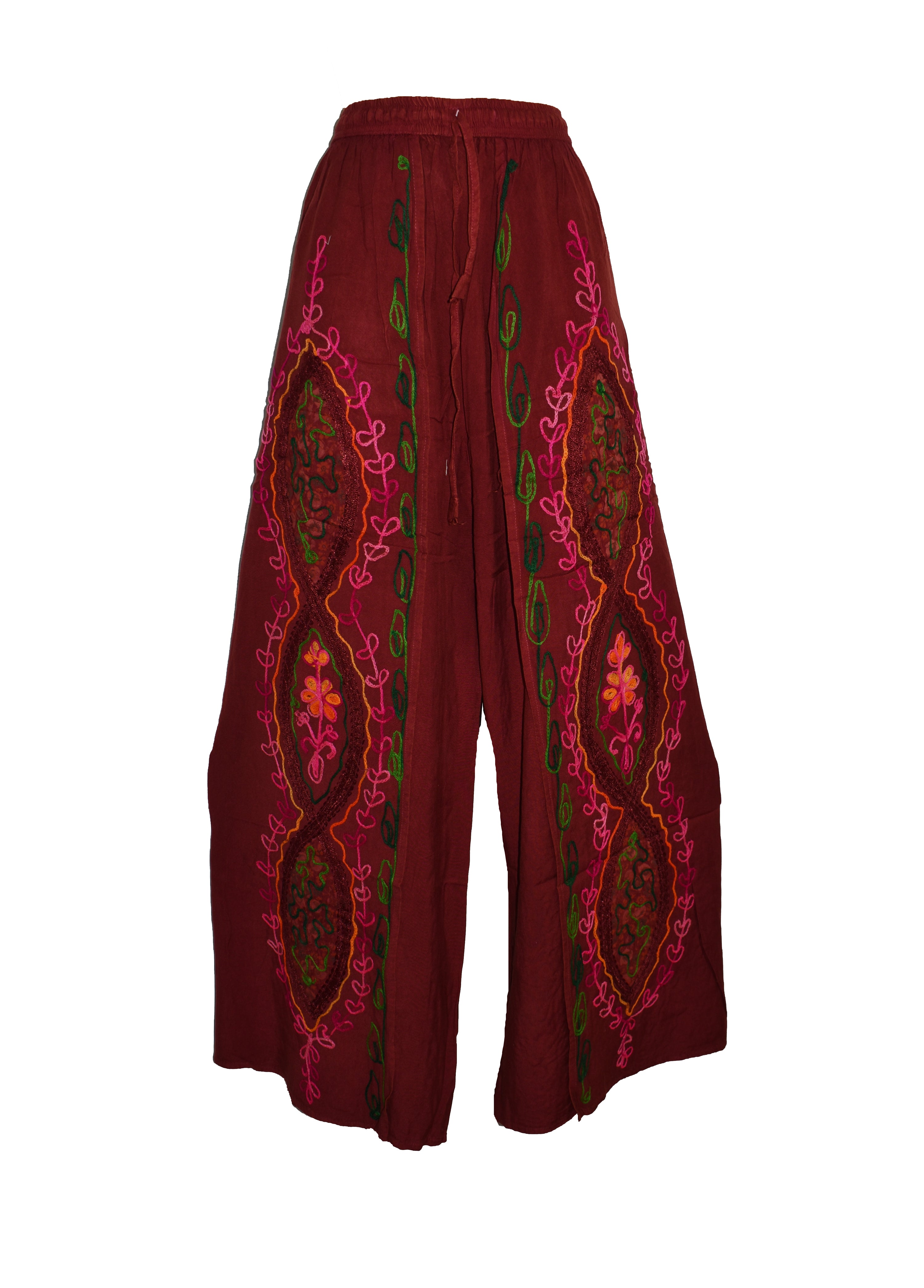 Embroidered Fisherman Style Trousers