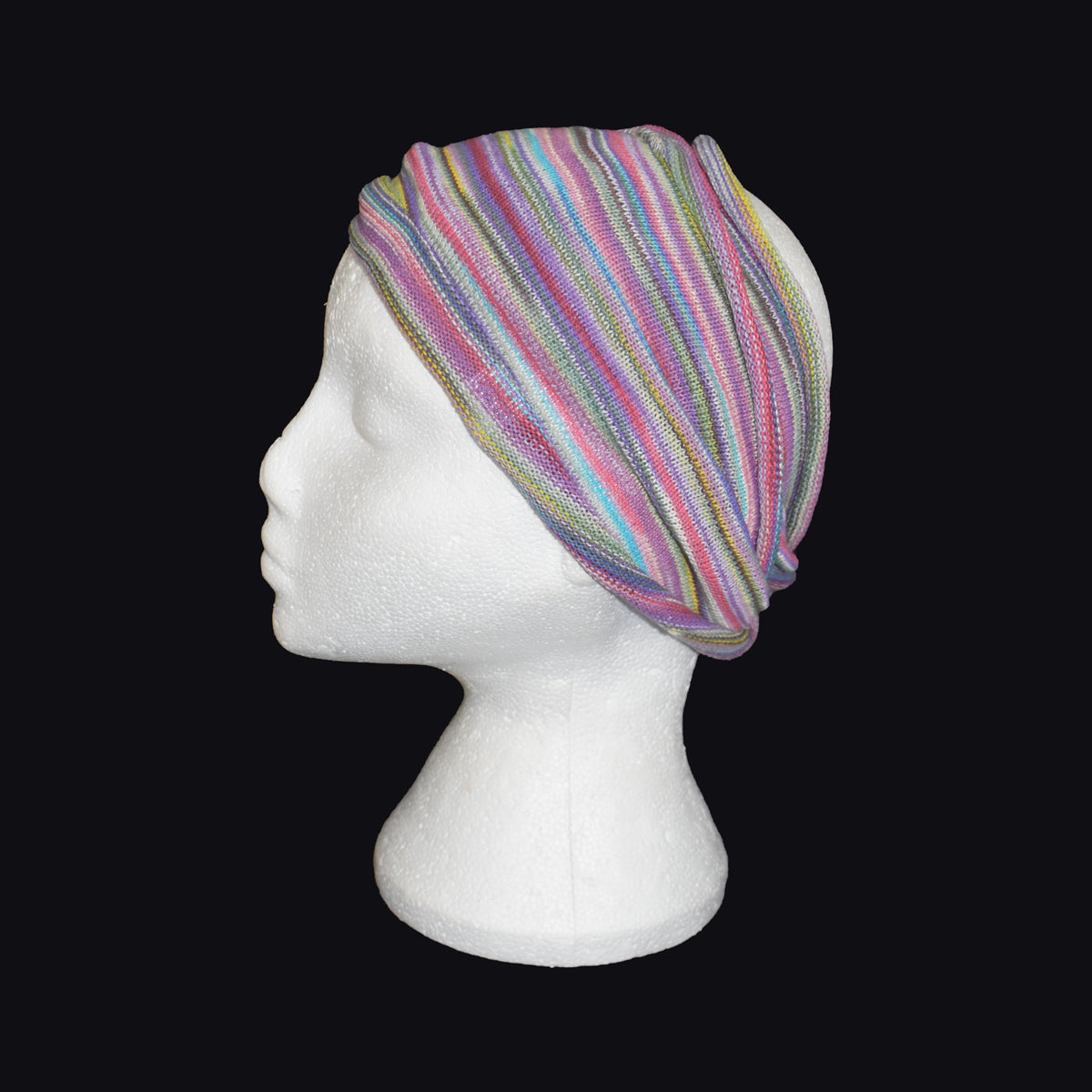Long Double Striped Cotton Hair Band