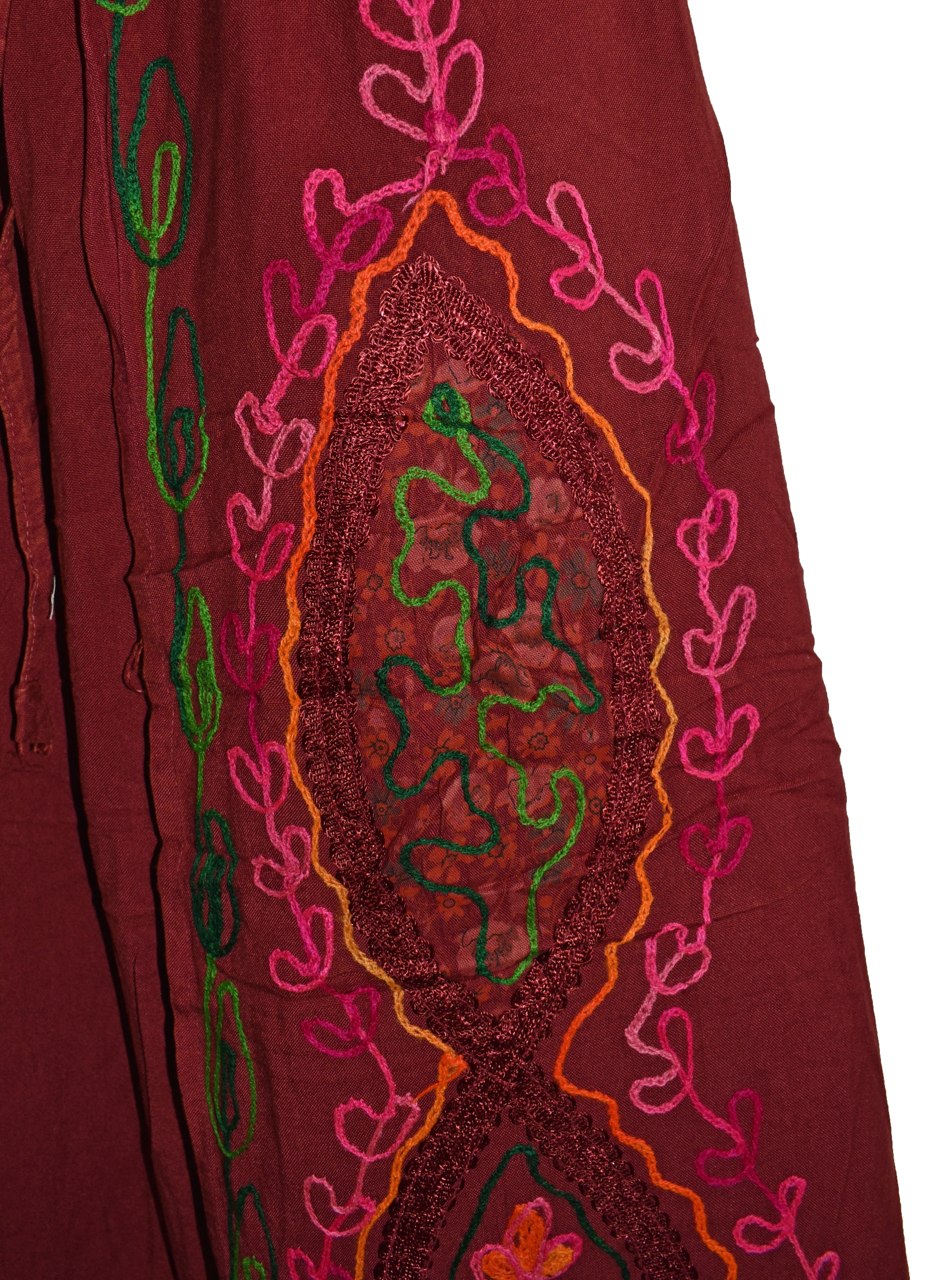 Embroidered Fisherman Style Trousers