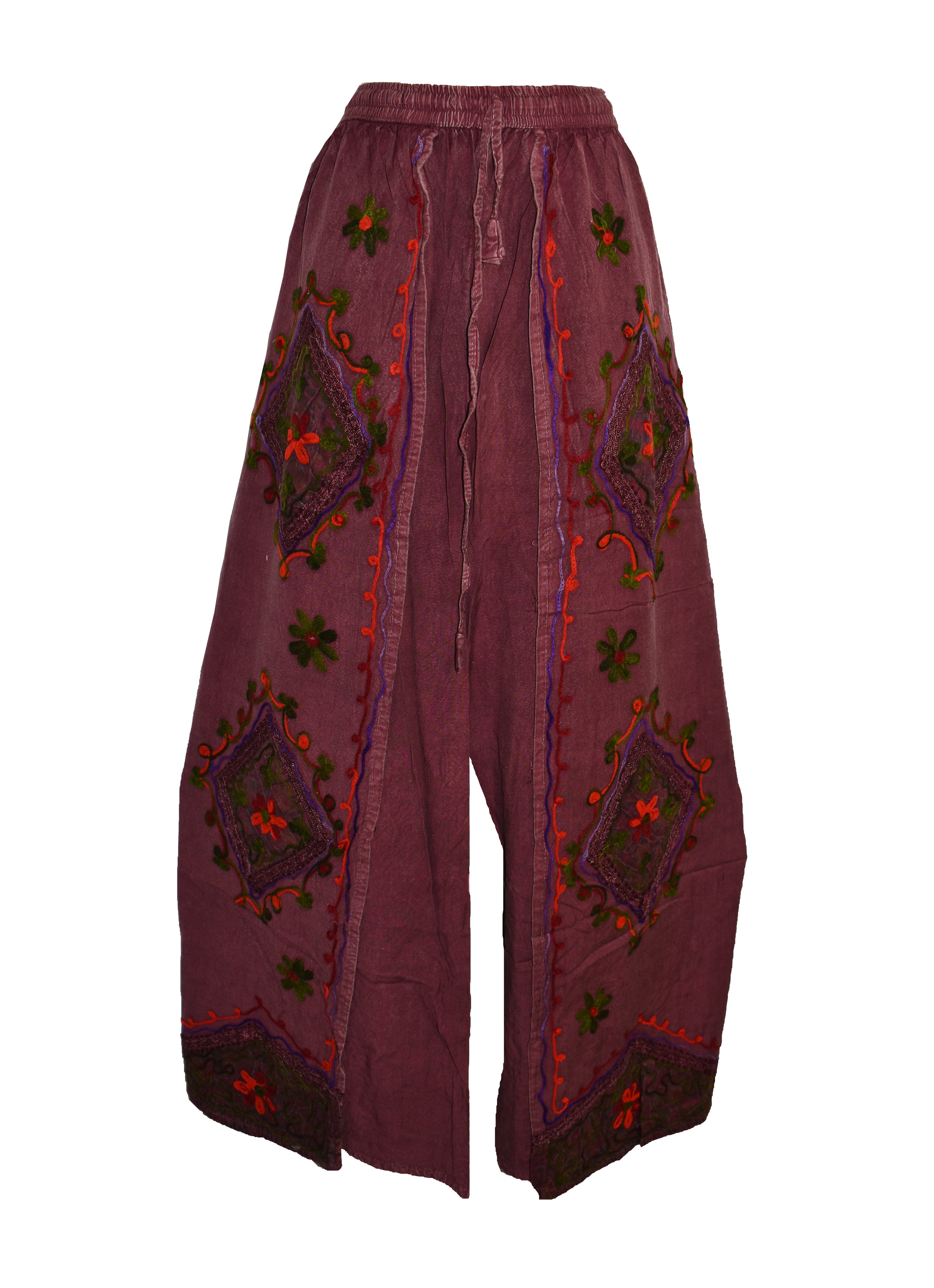 Embroidered Fisherman Style Trousers