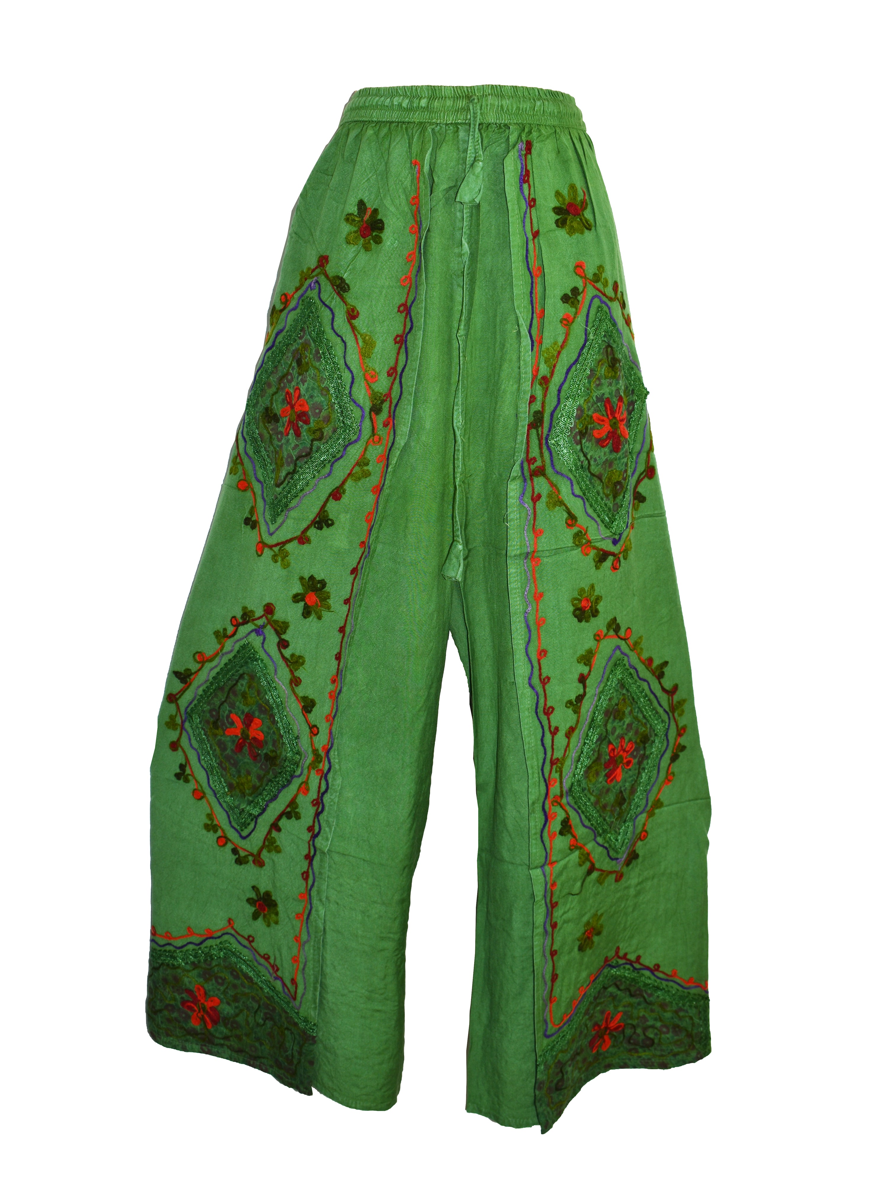 Embroidered Fisherman Style Trousers