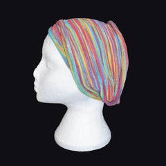 Long Double Striped Cotton Hair Band