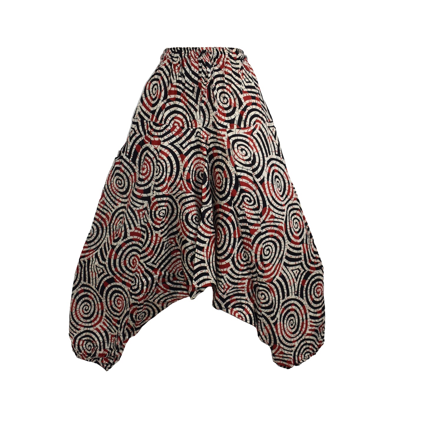 Jalebi Print Cotton Afghani Harem Trousers