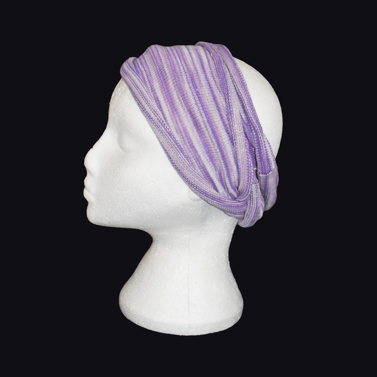Long Double Striped Cotton Hair Band