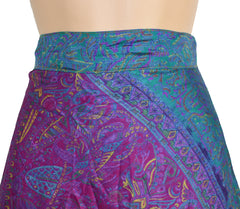 Tea Calf Length Sari Silk Wrap Skirt 48"