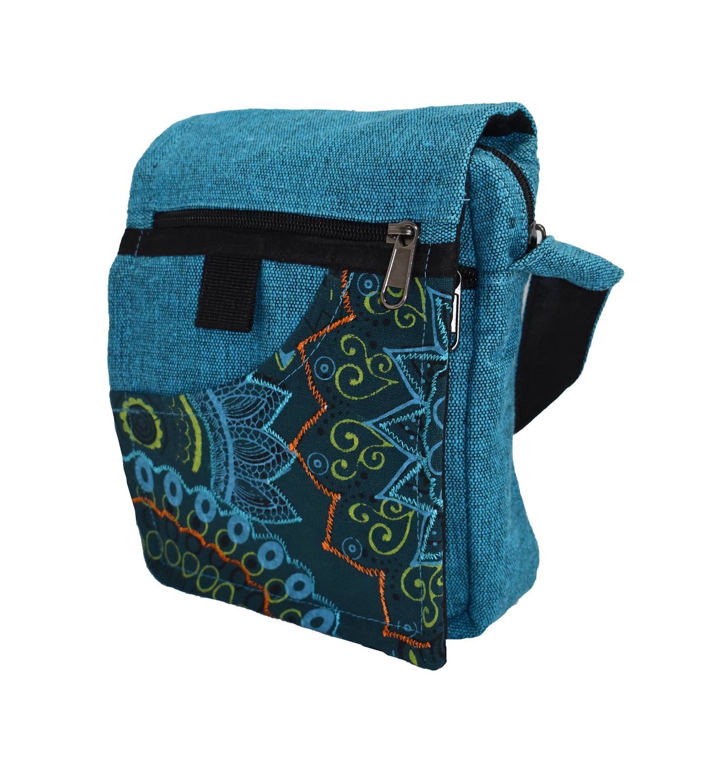 Embroidered Cotton Shoulder Bag