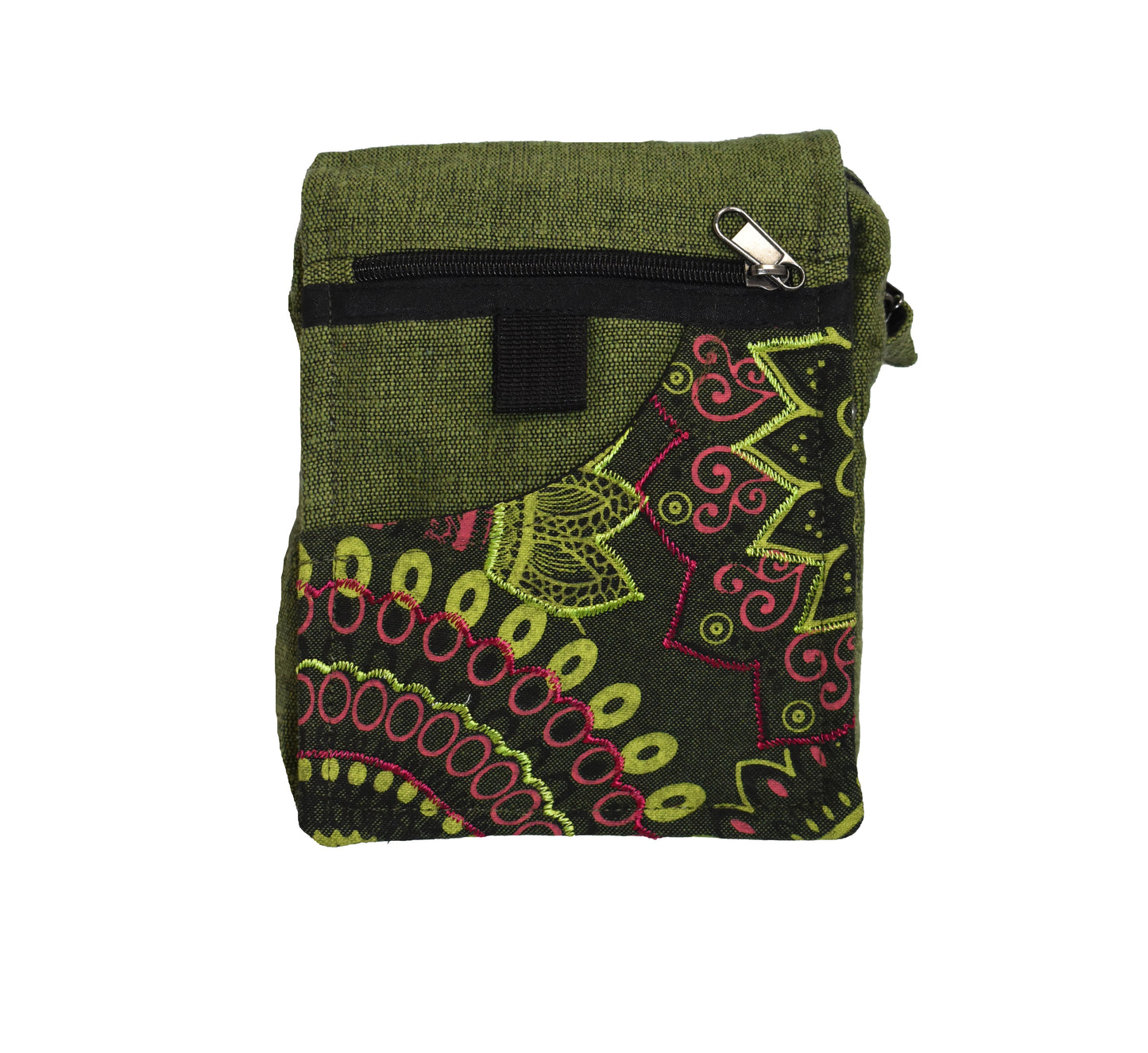 Embroidered Cotton Shoulder Bag