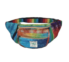 Rainbow Tie Dye Hemp &amp; Cotton Bum Bag