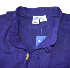 Plain Cotton Collarless Shirt