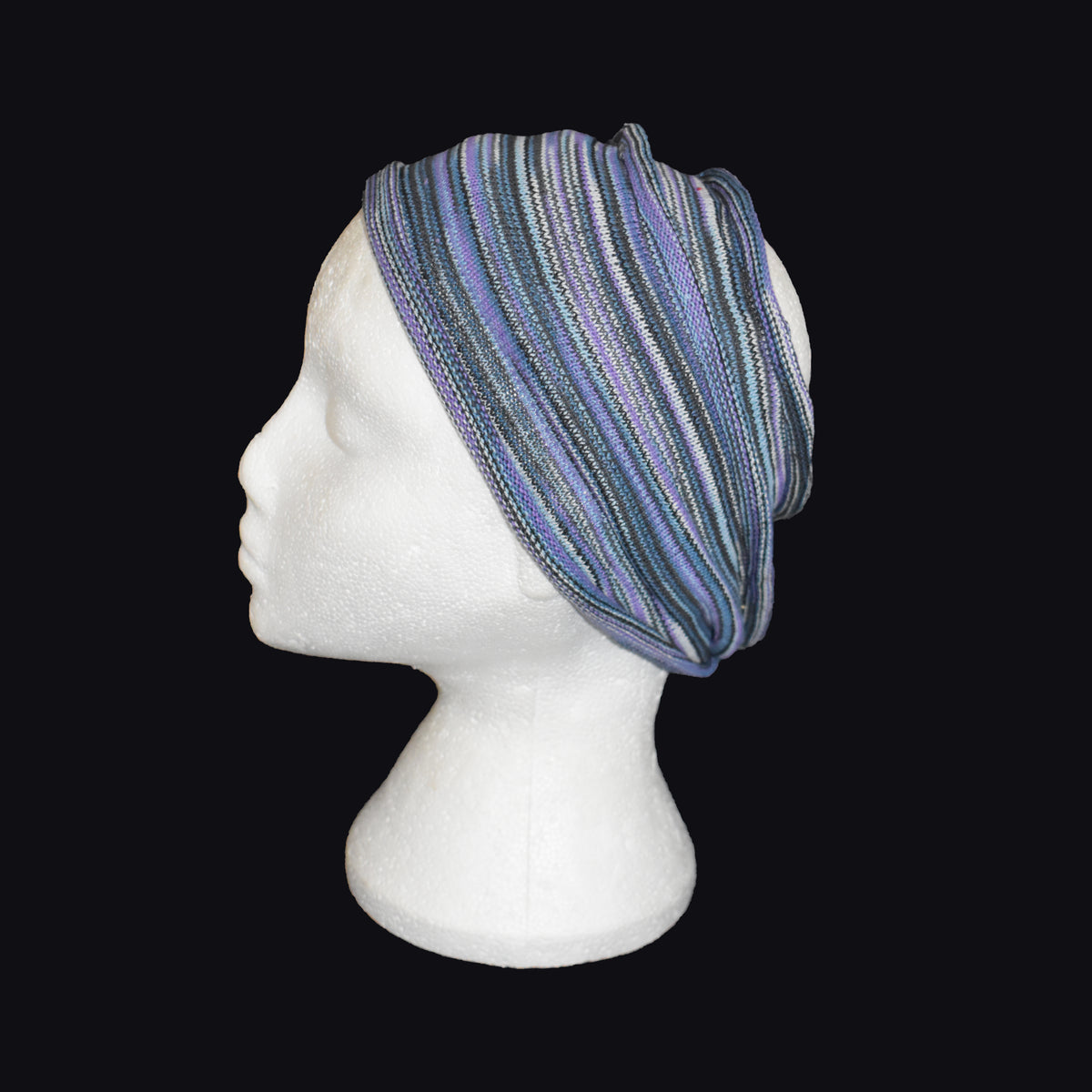 Long Double Striped Cotton Hair Band