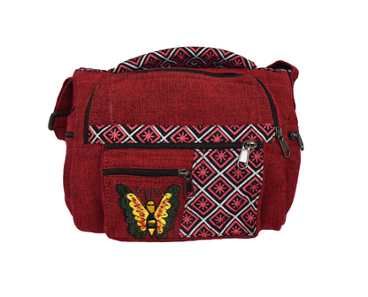 Embroidered Butterfly Shoulder Bag