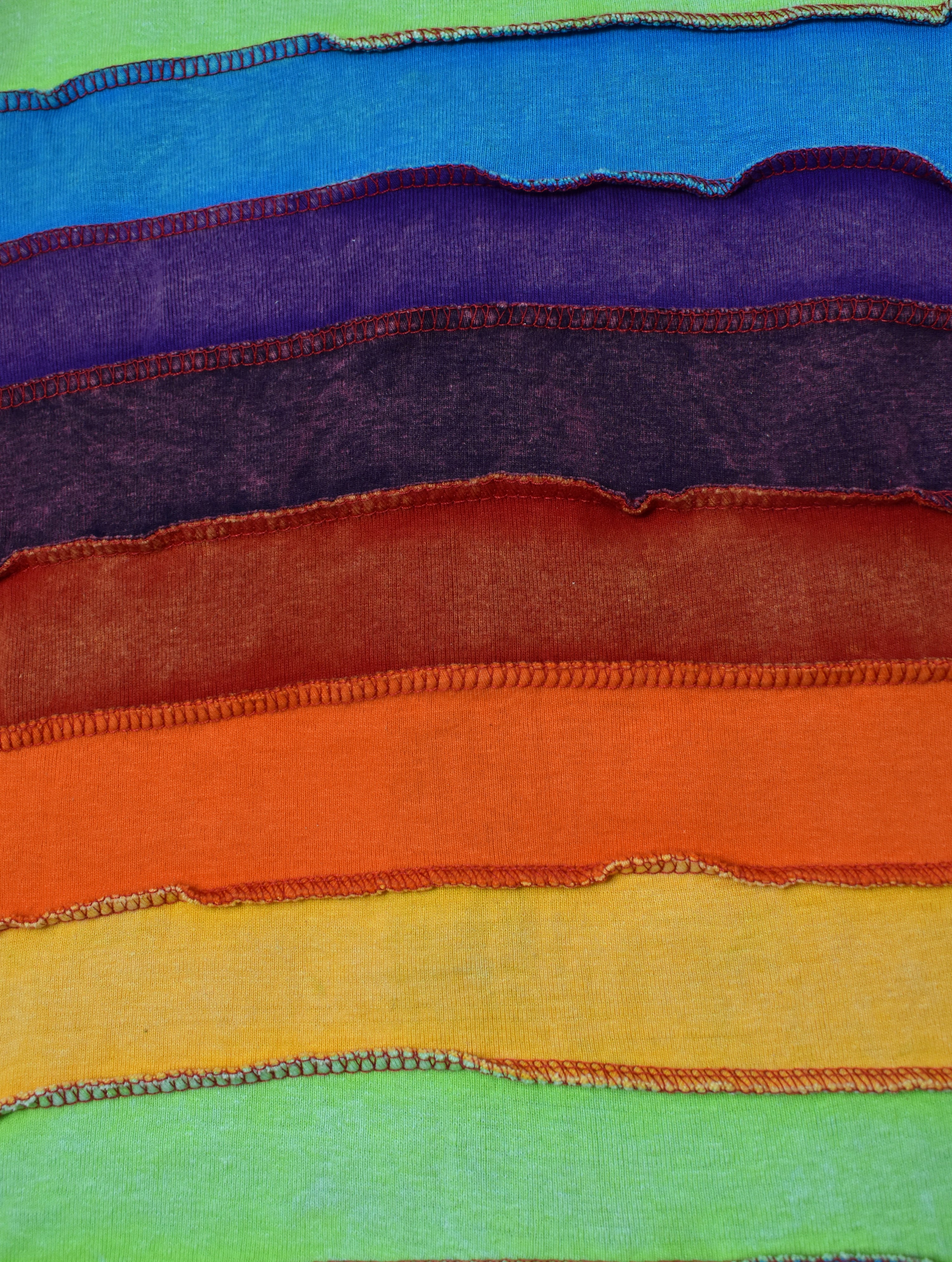 Rainbow Cotton Stonewashed Zip Hoody