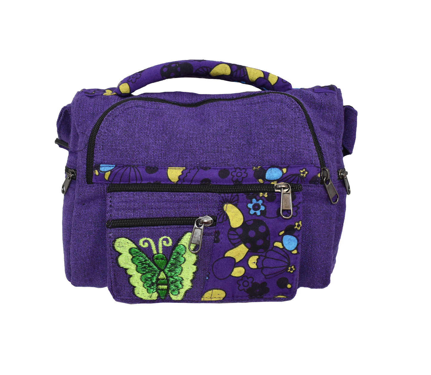 Embroidered Butterfly Shoulder Bag