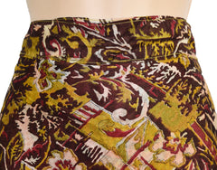 Tea Calf Length Sari Silk Wrap Skirt 48"