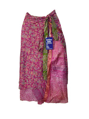 Tea Calf Length Sari Silk Wrap Skirt 58"