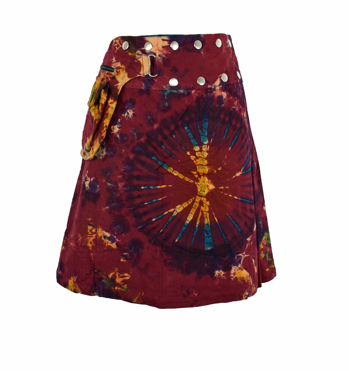 Tie Dye Cotton Popper Skirt