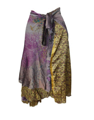 Tea Calf Length Sari Silk Wrap Skirt 60"