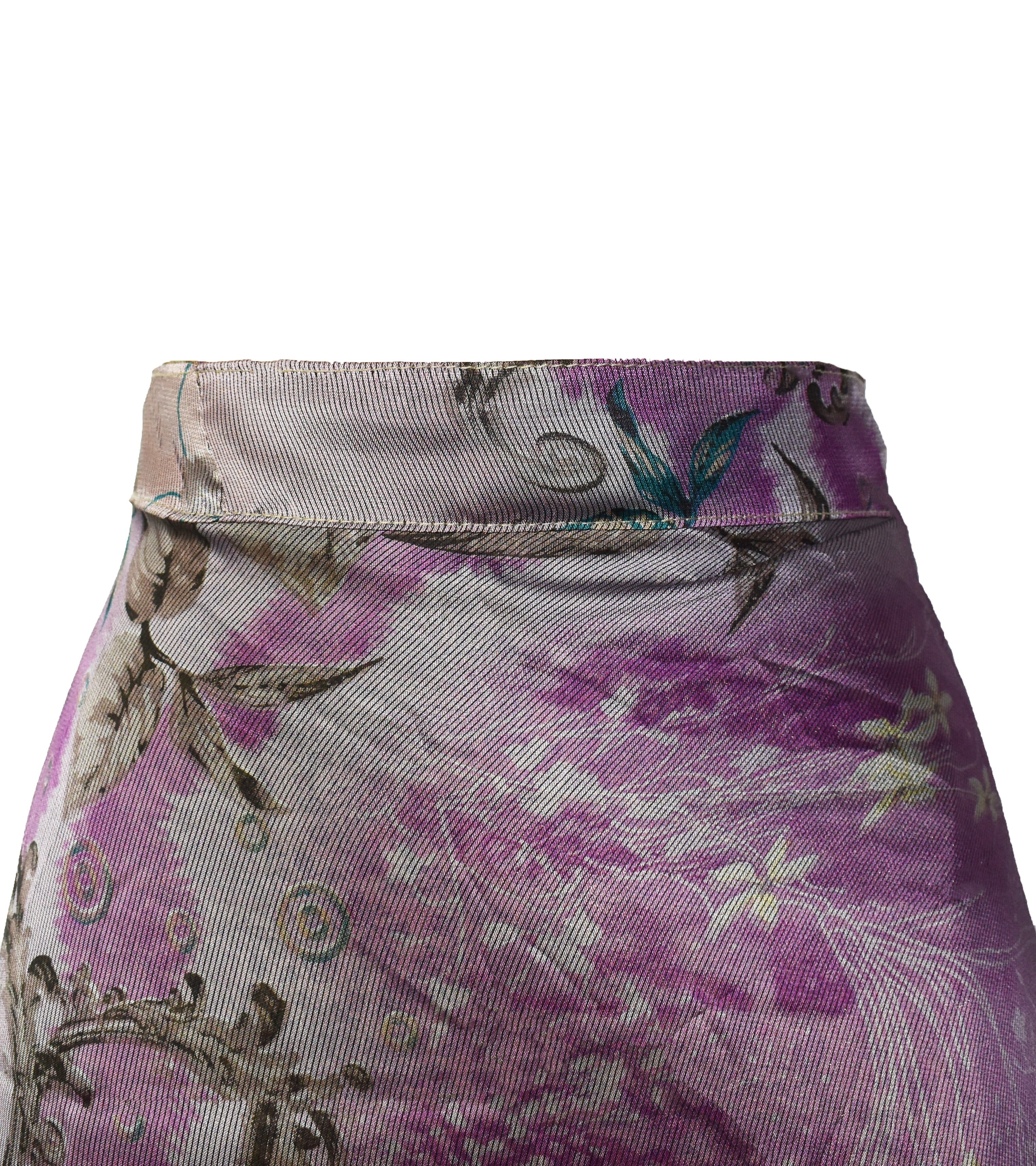 Tea Calf Length Sari Silk Wrap Skirt 60"