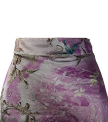 Tea Calf Length Sari Silk Wrap Skirt 60"