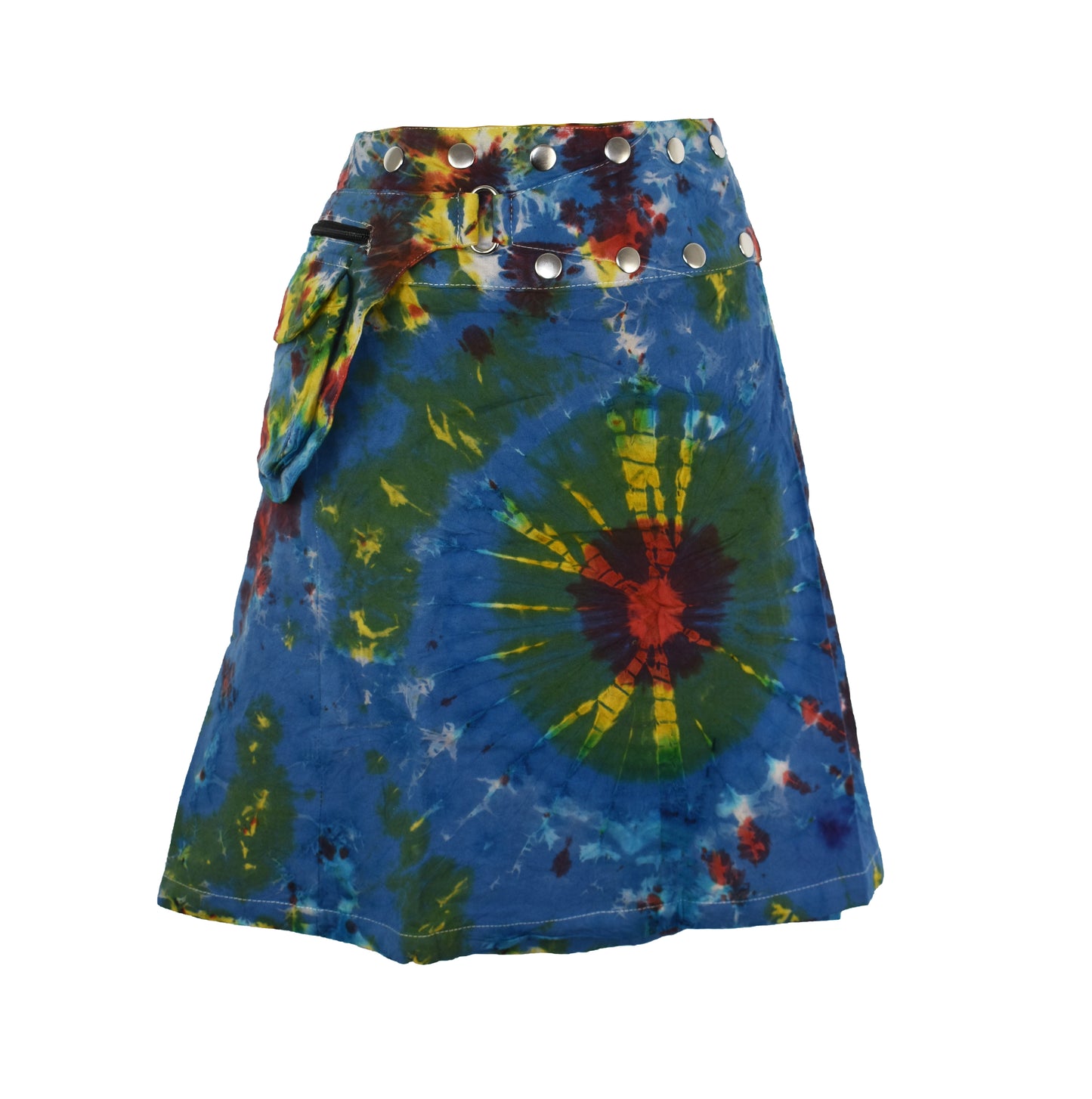 Tie Dye Cotton Popper Skirt