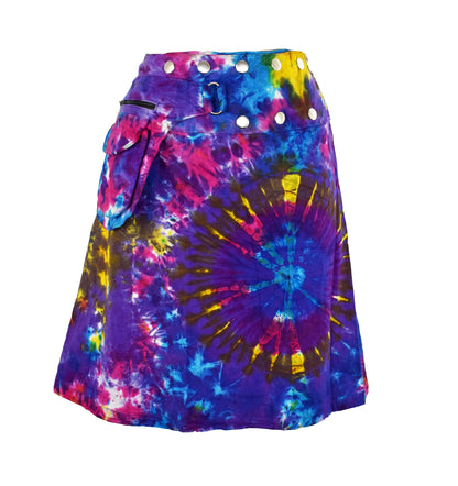 Tie Dye Cotton Popper Skirt